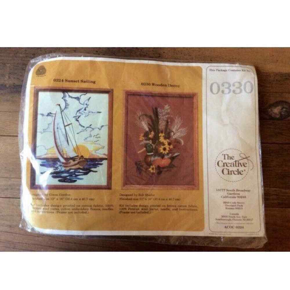 Wooden Decoy Vintage Needlecraft Kit by The Creative Circle - Sealed In Package